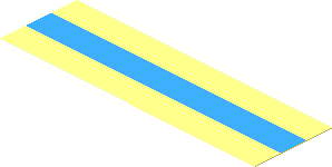 Sticker  1.2 x  4.0 with Light Blue Stripe