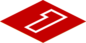 Sticker  1.9 x  1.9 with Number 1 Red with White Outline on Red