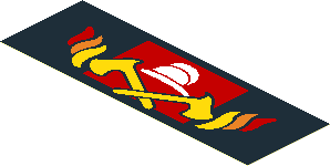 Sticker  2 x  6 with Fire Station Logo and Square Corners