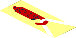 Sticker  1.9 x  4.9 with Red Hook and White Rope - Hook Left