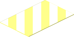 Sticker  1.1 x  0.7 with White and Transparent Danger Stripes Left Up