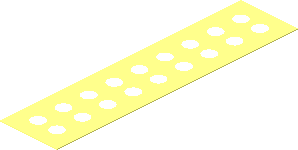 =Sticker  3.8 x  0.9 with White Double Dots on Transparent Background