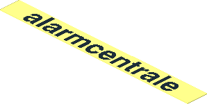 Sticker  0.3 x  2.9 with Black "alarmcentrale" on Transparent Background