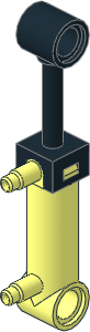 Technic Pneumatic Cylinder  1 x  1 x  5 with  2 Ports with Stepped Outlets (Extended)