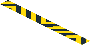 Sticker  0.8 x  8 with Black and Yellow Chevrons