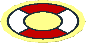 =Sticker  1.9 x  1.9 Round with Lifepreserver