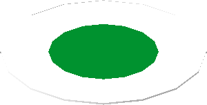 =Sticker  1.5 x  1.5 Round with Green Circle on White