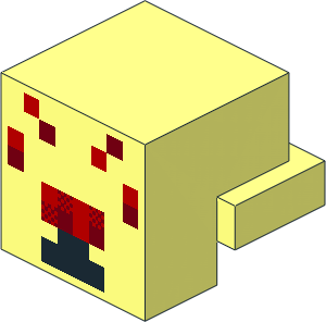 Plate  1 x  2 with Cube with Minecraft Spider and Black Mouth Pattern