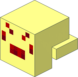 Plate  1 x  2 with Cube with Minecraft Spider Pattern