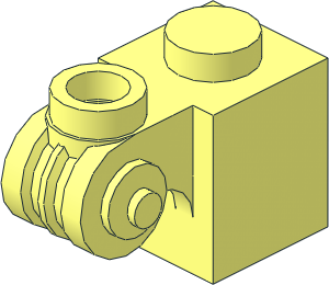 Brick  1 x  1 with Scroll with Open Stud