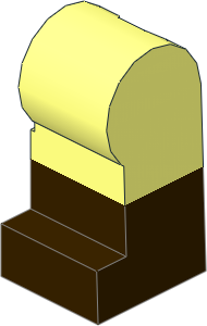 Minifig Leg Left with Dark Brown Lower Leg Pattern