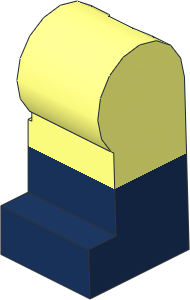 Minifig Leg Left with Dark Blue Lower Leg Pattern