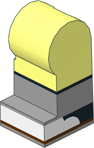 Minifig Leg Left with Black and White Shoe on Grey Lower Leg Pattern