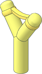 Minifig Slingshot with Bright Light Yellow Band Pattern