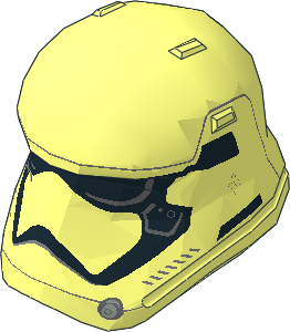 Minifig Helmet SW Stormtrooper Episode  8 with Pointed Mouth Pattern
