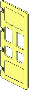 Duplo Door  1 x  3 x  6 with Four Panes