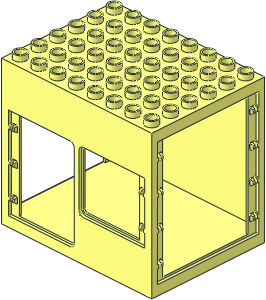Duplo Building  6 x  8 x  6 with Door and Window