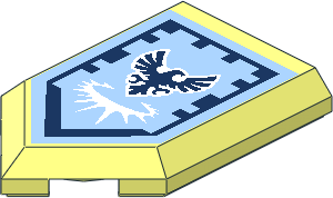 Tile  3 x  2 with Angled End with Nexo Power Shield Pattern - Stronghold of Resolution