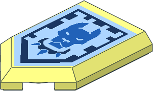 Tile  3 x  2 with Angled End with Nexo Power Shield Pattern - Guard Dog