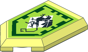 Tile  3 x  2 with Angled End with Nexo Power Shield Pattern - Mechanical Griffin