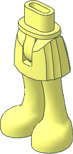 Figure Friends Hips and Legs with Short Skirt (Thin Hinge)