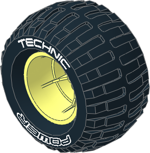 Wheel 56 x 46 Technic Racing with Tyre 61/ 41 x 54 Power Puller