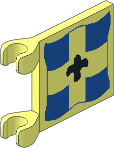 Flag  2 x  2 with Blue Imperial Guard Pattern