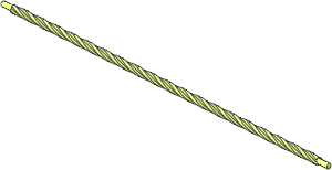 Pole 32L with Shaft and Helical Groove