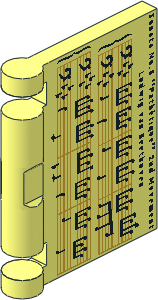 Minifig Book Cover with Beethoven Music Sheet Pattern