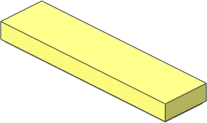 Tile  1 x  4 with Groove