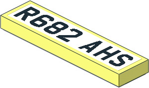 Tile  1 x  4 with "R682 AHS" on White Background Sticker