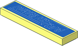 Tile  1 x  4 with "Power by Ford" Logo Sticker