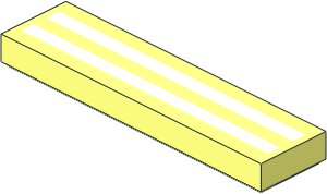 Tile  1 x  4 with Long White Stripes Pattern