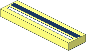 Tile  1 x  4 with White and Dark Blue Trapezoidal Stripes Pattern