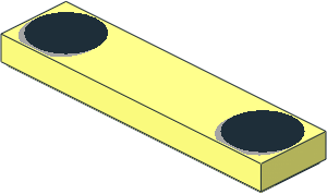 Tile  1 x  4 with Shaded Black Skeleton Eyes Pattern
