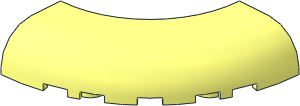 Brick  5 x  5 x  1 Corner Round with Curved Top