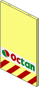 Glass for Window  1 x  4 x  5 with Octan Logo Pattern