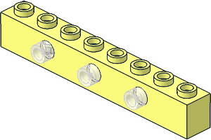Electric Light & Sound Brick  1 x  8 with 3 Lights (Complete)