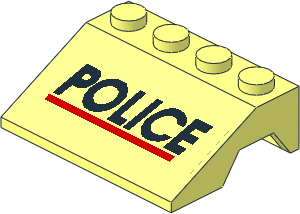 Car Mudguard  3 x  4 with Black "POLICE" and Red Line Sticker