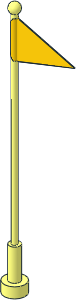 Antenna  8H Whip with Yellow Triangular Flag Sticker