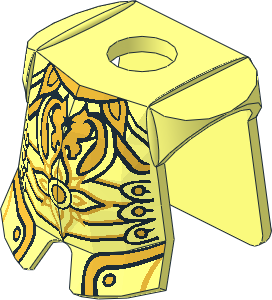 Minifig Armour Plate with LOTR King Theoden Pattern