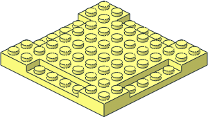 Plate  8 x  8 x  0.667 with Cutouts and Recessed Studs