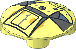 Dish  2 x  2 without Rim with Lunar Lander Hatch Pattern