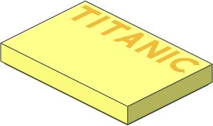 Tile  2 x  3 with "TITANIC" Pattern