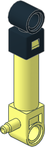 Technic Pneumatic Pump  1 x  1 x  6 with Reinforced Base (Retracted)