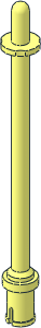 Bar  8L with Stop Rings and Pin - Rounded End