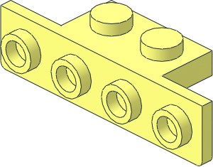 Bracket  1 x  2 -  1 x  4 with Rounded Bottom Corners