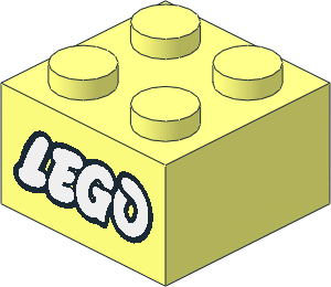Brick  2 x  2 with LEGO Logo with Open "O" Pattern