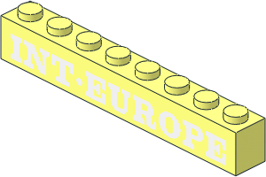 Brick  1 x  8 with "INT-EUROPE" Pattern