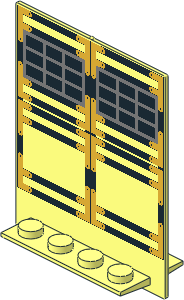 Door  2 x  8 x  6 Revolving with Ninja Pattern